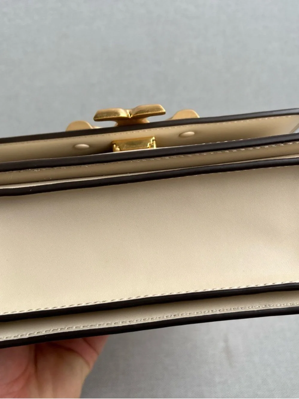 Tory Burch cream leather